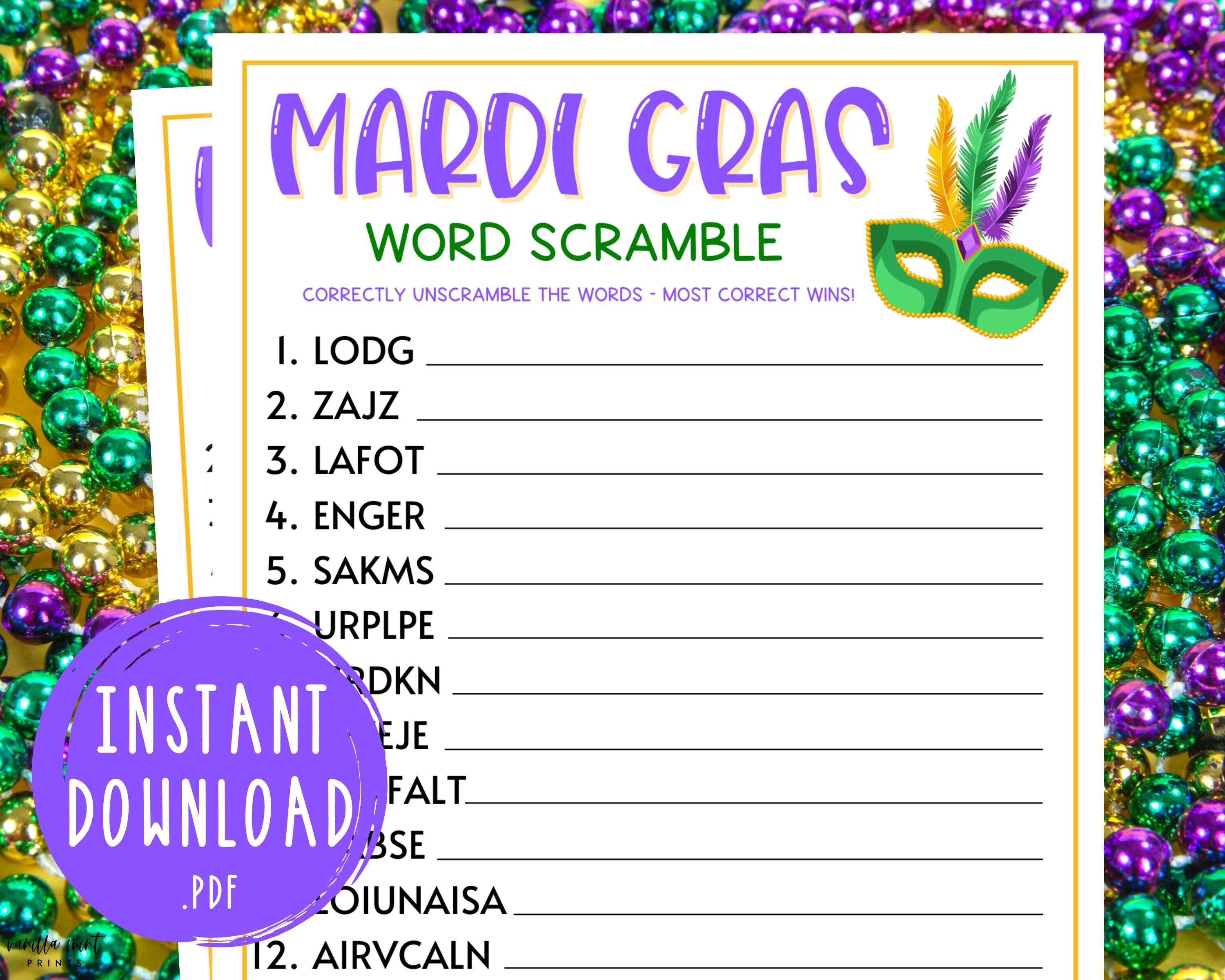 Enjoy ‌Fun with Free Printable Mardi Gras Games for Everyone!